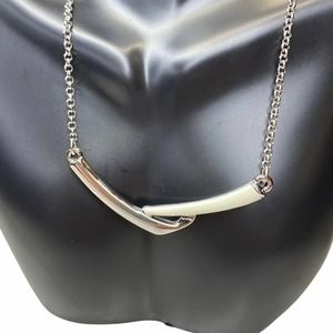 Lia Sophia Junction Retired Necklace, Silver/white